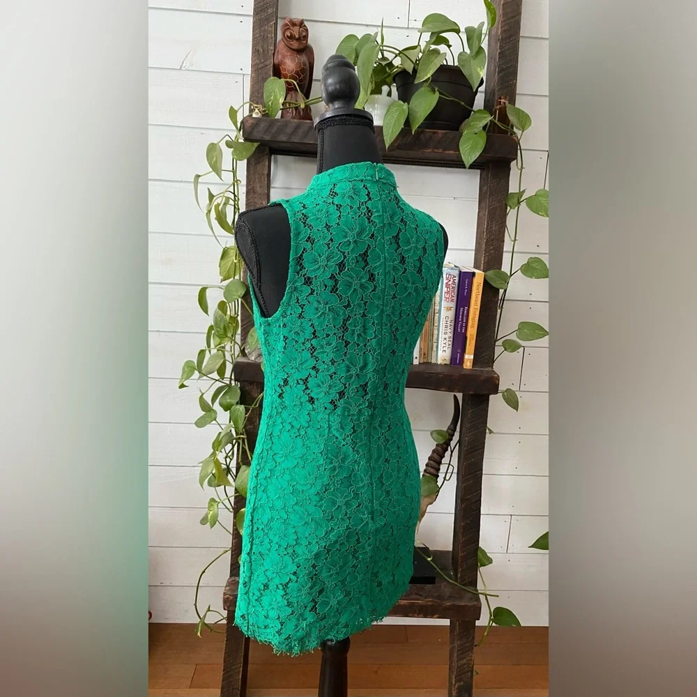 Lulus: Women’s Grass Green Lace Dress Size Medium